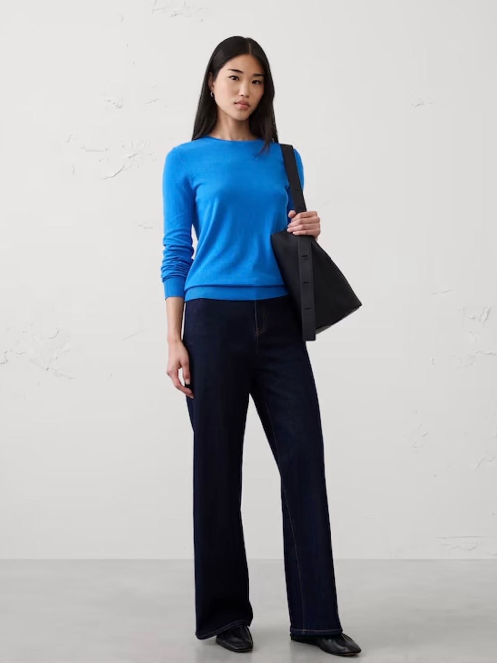 Banana Republic Forever Crewneck Sweater Turquoise Small